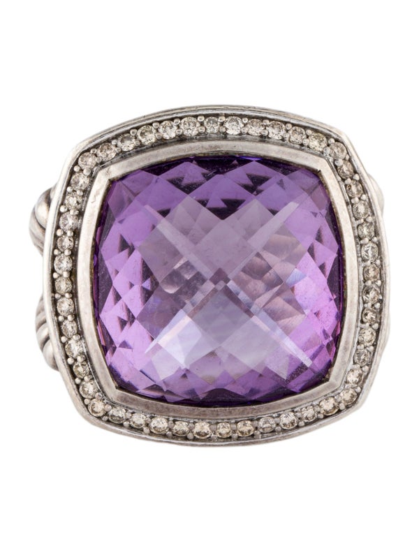 David Yurman Amethyst & Diamond Albion Ring