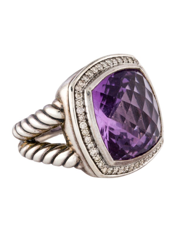 David Yurman Amethyst & Diamond Albion Ring