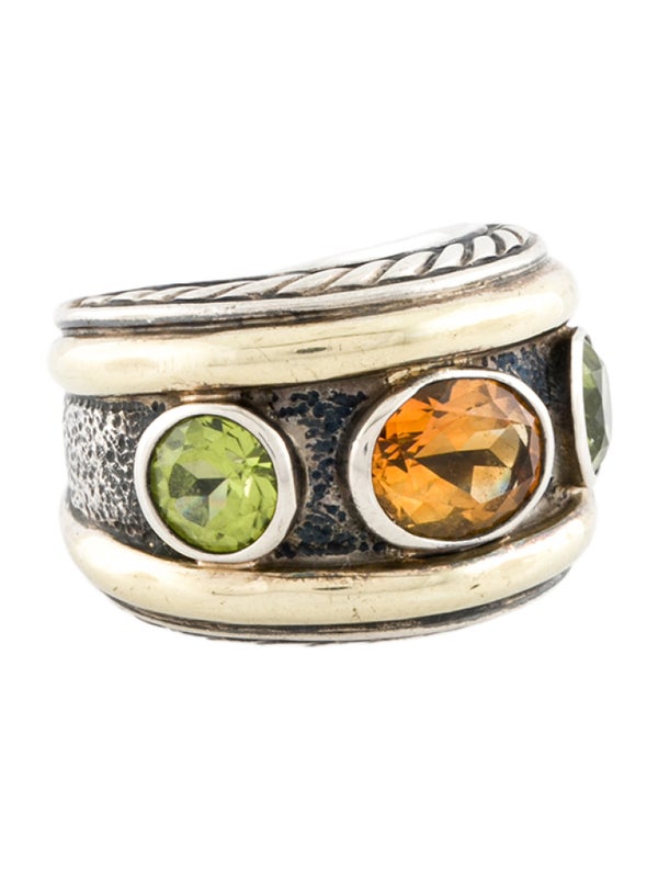 David Yurman Citrine & Peridot Renaissance Ring