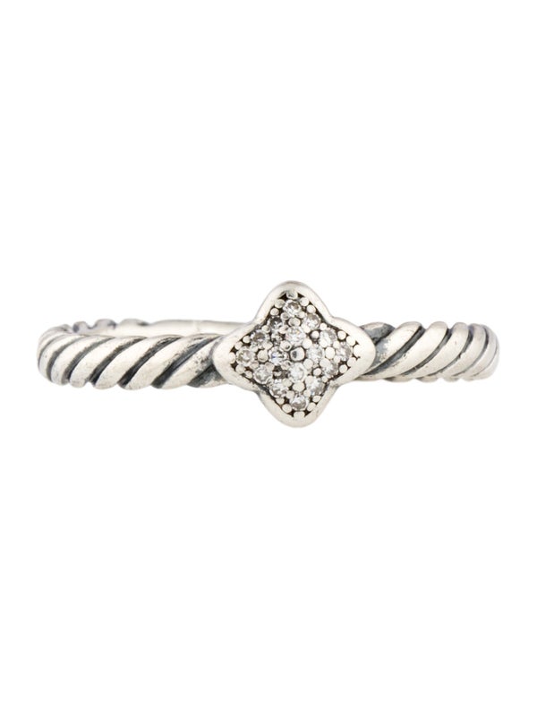 David Yurman Diamond Quatrefoil Stack Ring