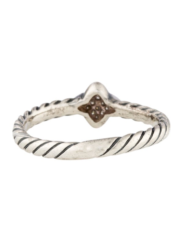David Yurman Diamond Quatrefoil Stack Ring