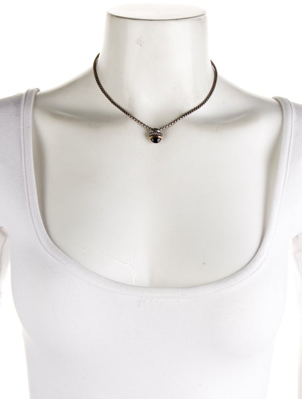 David Yurman Onyx Acorn Pendant Necklace