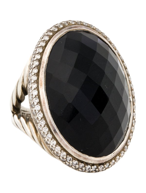 David Yurman Onyx & Diamond Albion Ring