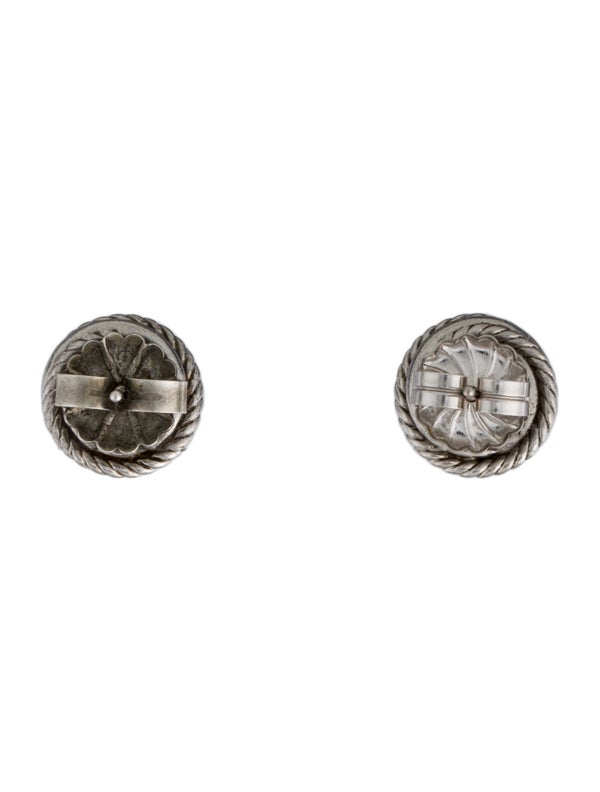 David Yurman Pearl & Diamond Crossover Stud Earrings