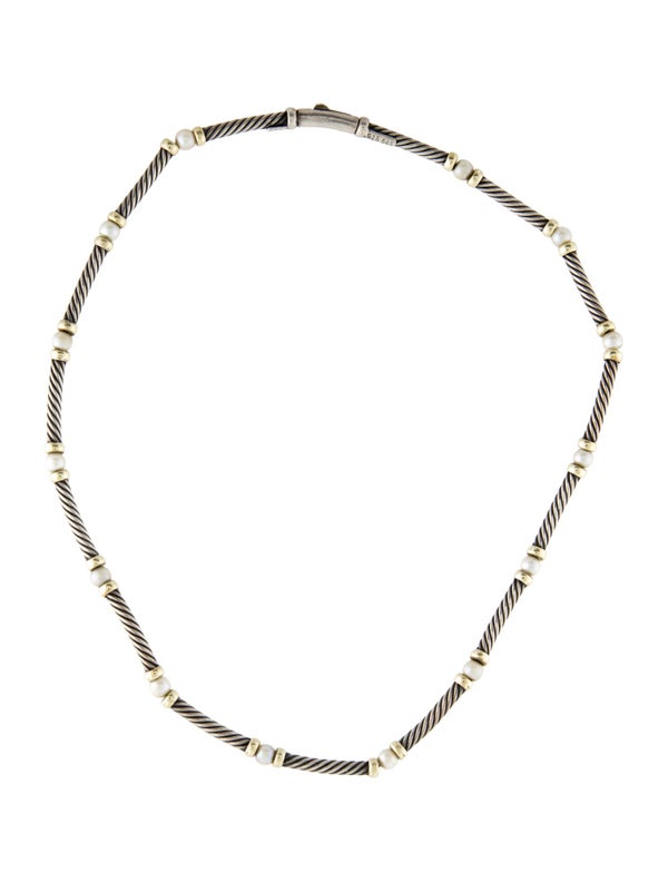 David Yurman Pearl Metro Collar Necklace