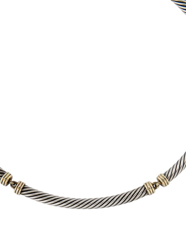 David Yurman Two-Tone Metro Cable Collar Necklace