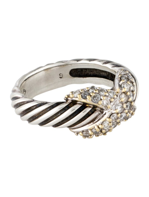 David Yurman Vintage Diamond X Ring