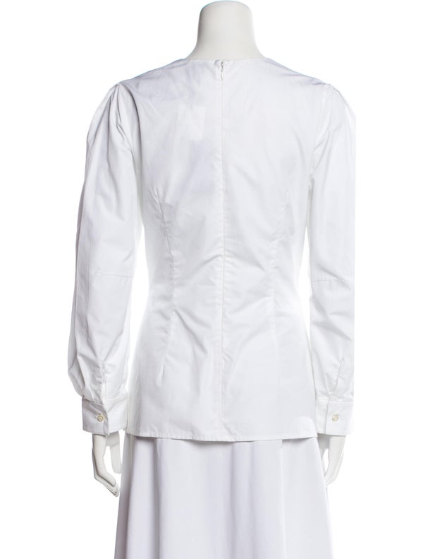 Derek Lam V-Neck Long Sleeve Blouse