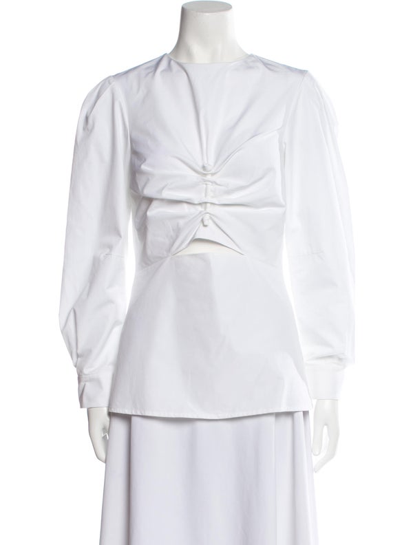 Derek Lam V-Neck Long Sleeve Blouse