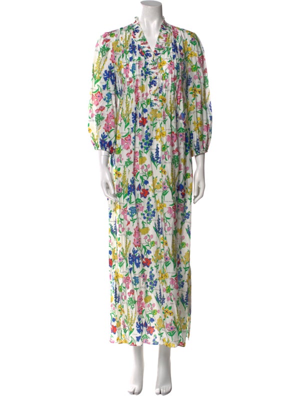 Diane Von Furstenberg Floral Print Long Dress