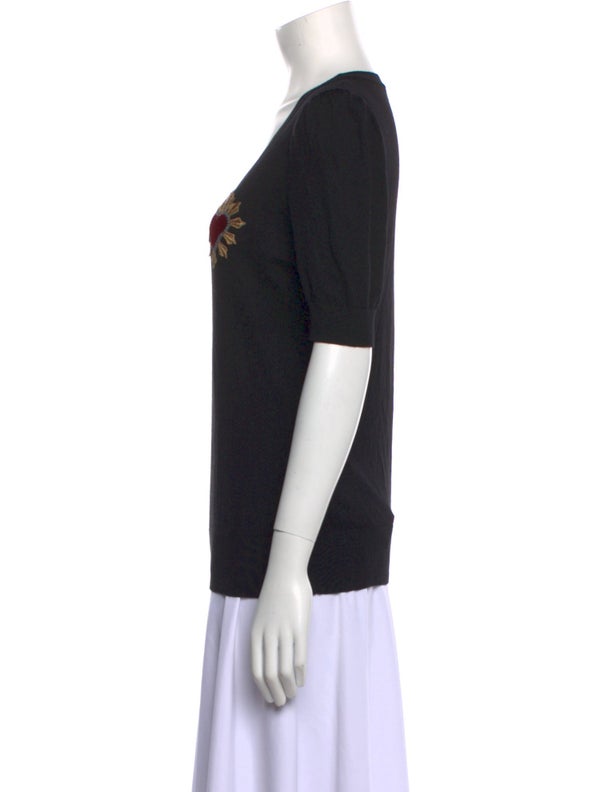 Dolce & Gabbana Virgin Wool Graphic Print T-Shirt