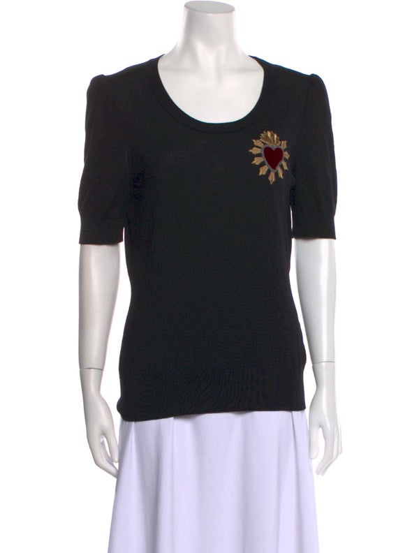 Dolce & Gabbana Virgin Wool Graphic Print T-Shirt