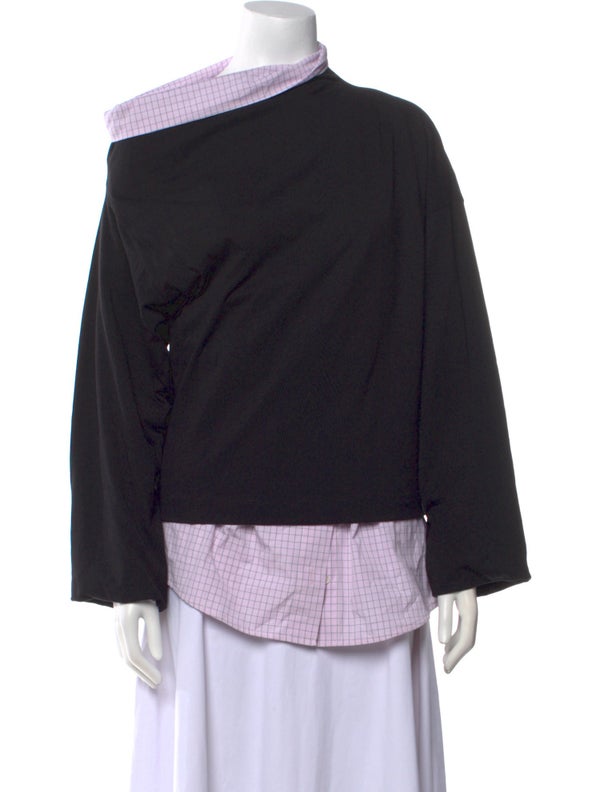 Dries Van Noten Cowl Neck Long Sleeve Top