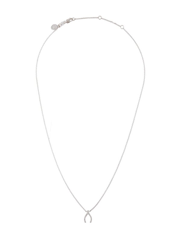 Effy Jewelry 14K Diamond Wishbone Pendant Necklace