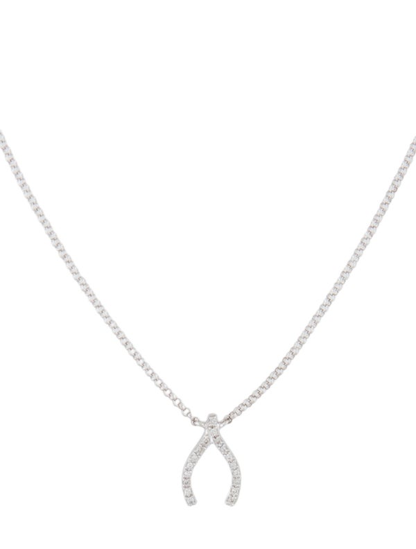 Effy Jewelry 14K Diamond Wishbone Pendant Necklace
