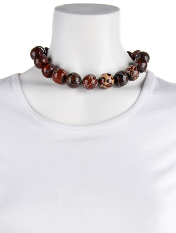 Elizabeth Locke 18K Jasper Bead Necklace