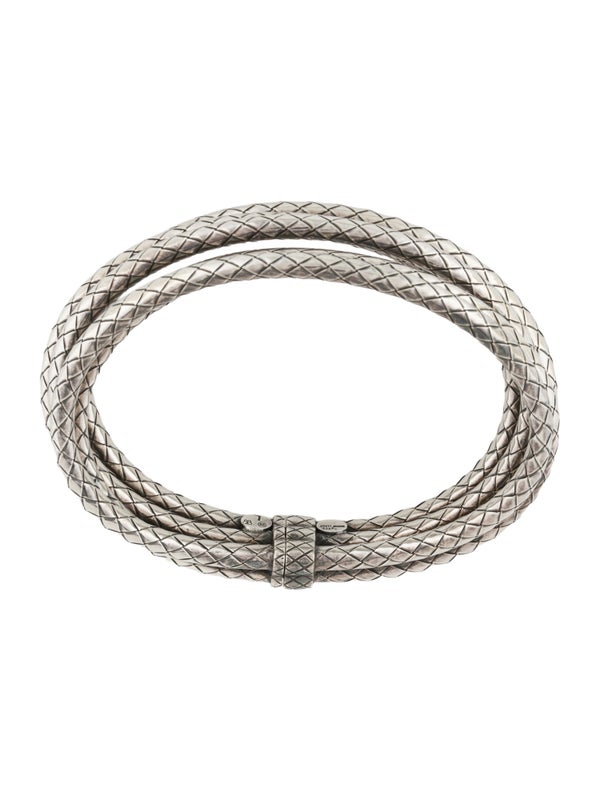 Bottega Veneta Embossed Intrecciato Multi-Strand Bracelet
