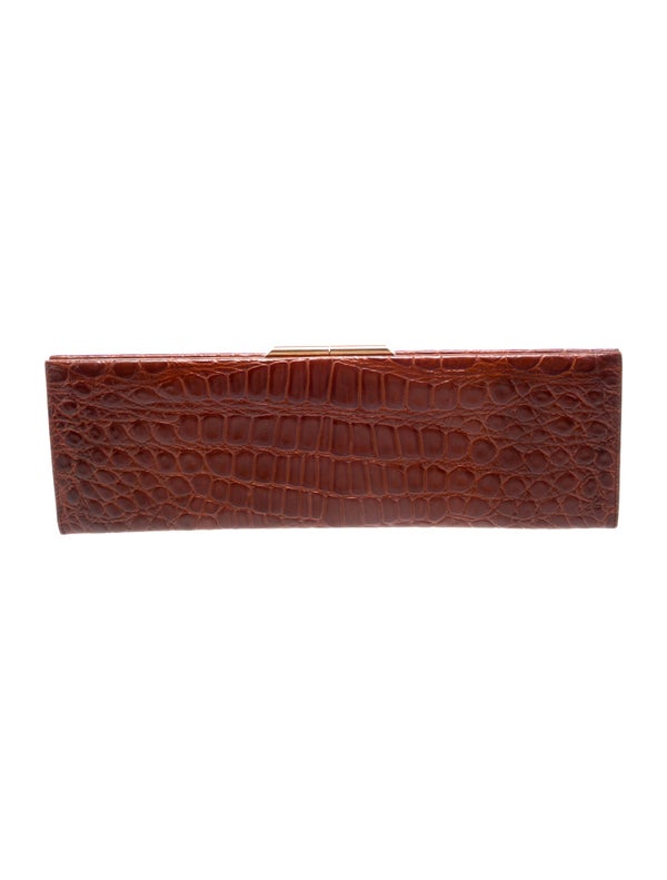Saint Laurent Embossed Leather Crocodile-Embossed Large 2022