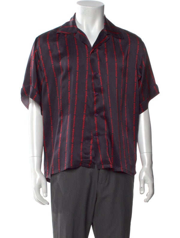 Enfants Riches Déprimés Silk Striped Shirt
