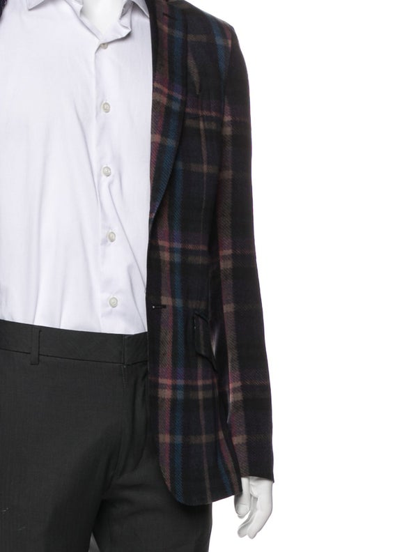 Etro Wool Plaid Print Blazer