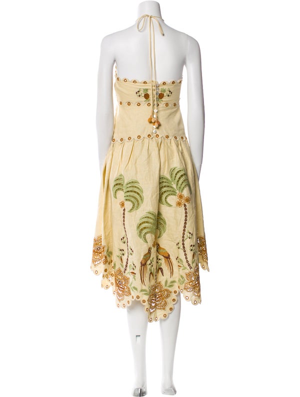 Farm Rio Linen Midi Length Dress W/ Tags