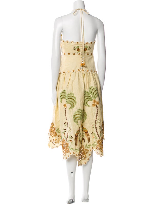 Farm Rio Linen Midi Length Dress W/ Tags