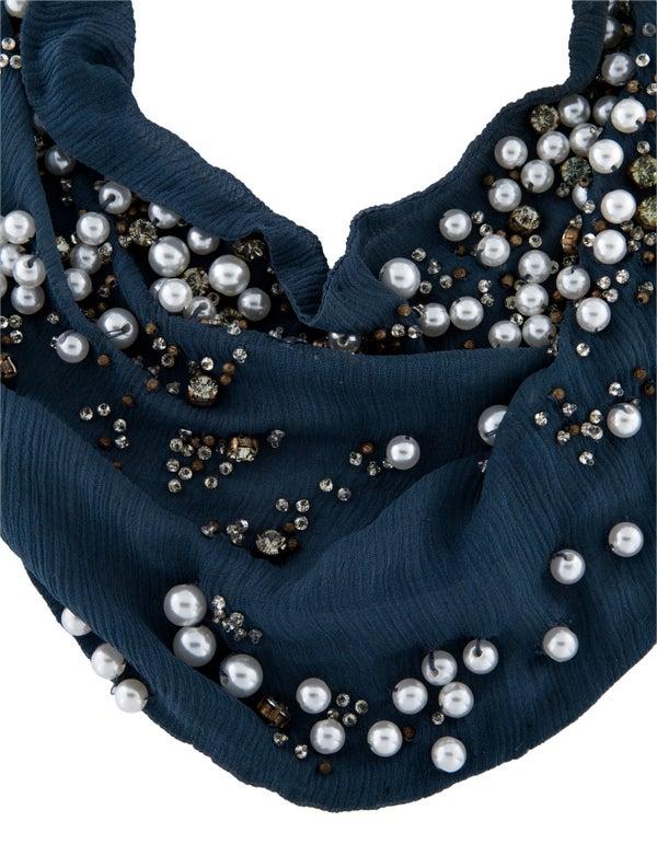 Mignonne Gavigan Faux Pearl & Crystal Collar Necklace