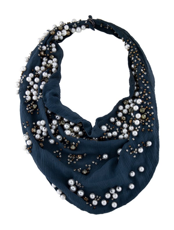 Mignonne Gavigan Faux Pearl & Crystal Collar Necklace