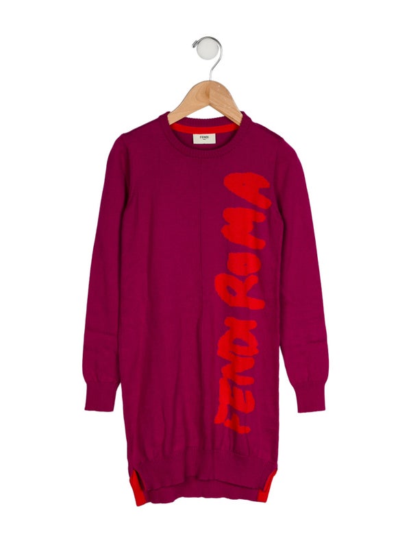 Fendi Long Sleeve Sweater Dress