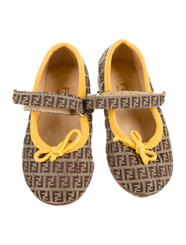 Fendi Zucca FF Canvas Ballet Flats