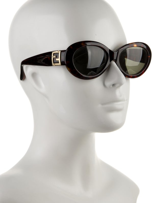 Fendi Zucca FF Logo Round Sunglasses