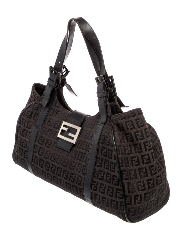 Fendi Zucchino FF Shoulder Bag Vintage