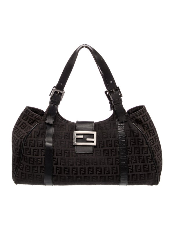 Fendi Zucchino FF Shoulder Bag Vintage