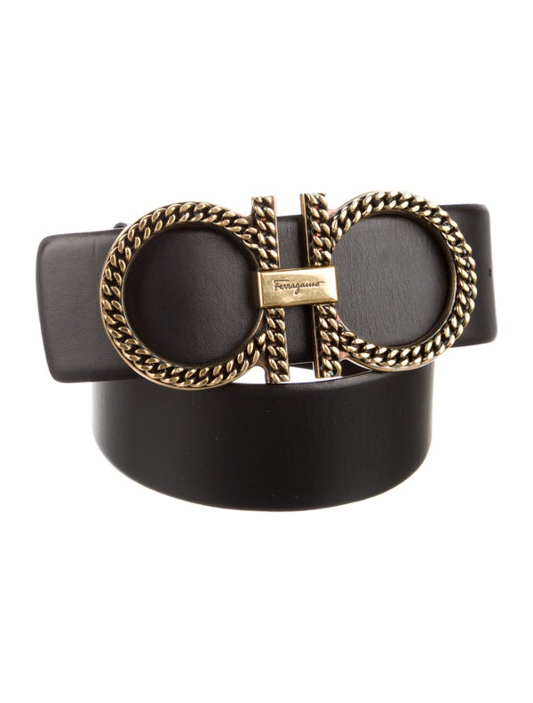 Ferragamo Wide Leather Waist Belt