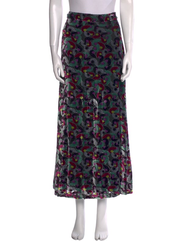 Diane Von Furstenberg Floral Print Midi Length Skirt