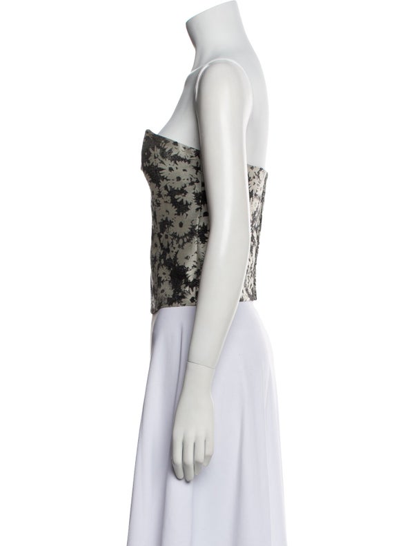 Stella McCartney Floral Print Strapless Crop Top W/ Tags