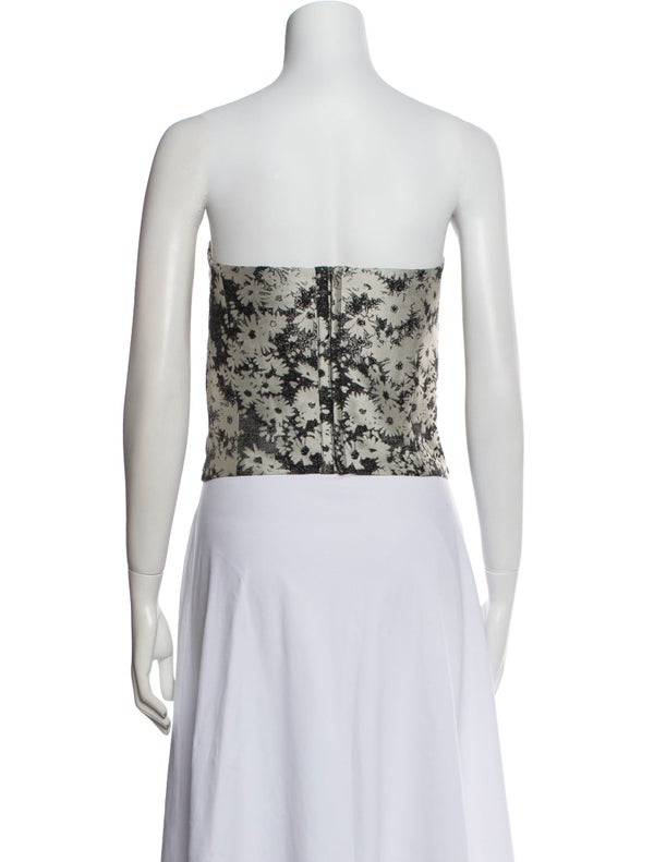 Stella McCartney Floral Print Strapless Crop Top W/ Tags