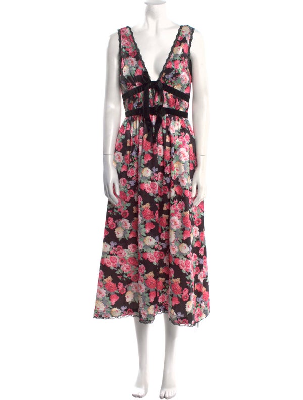 For Love & Lemons Floral Print Long Dress w/ Tags