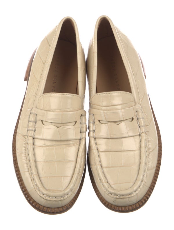 Freda Salvador Embossed Leather Loafers