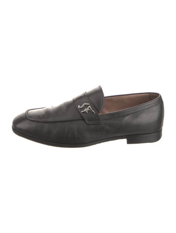 Salvatore Ferragamo Gancini Logo Leather Dress Loafers