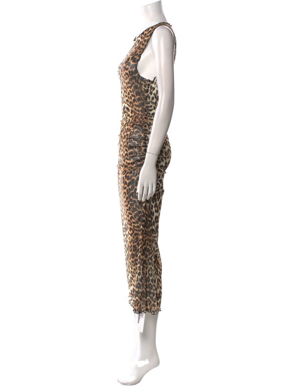 Ganni Nylon Midi Length Dress