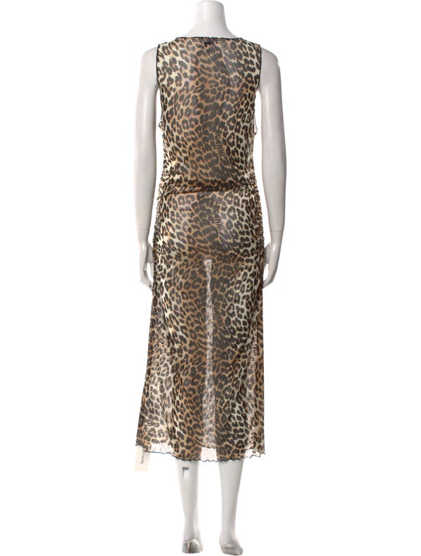 Ganni Nylon Midi Length Dress