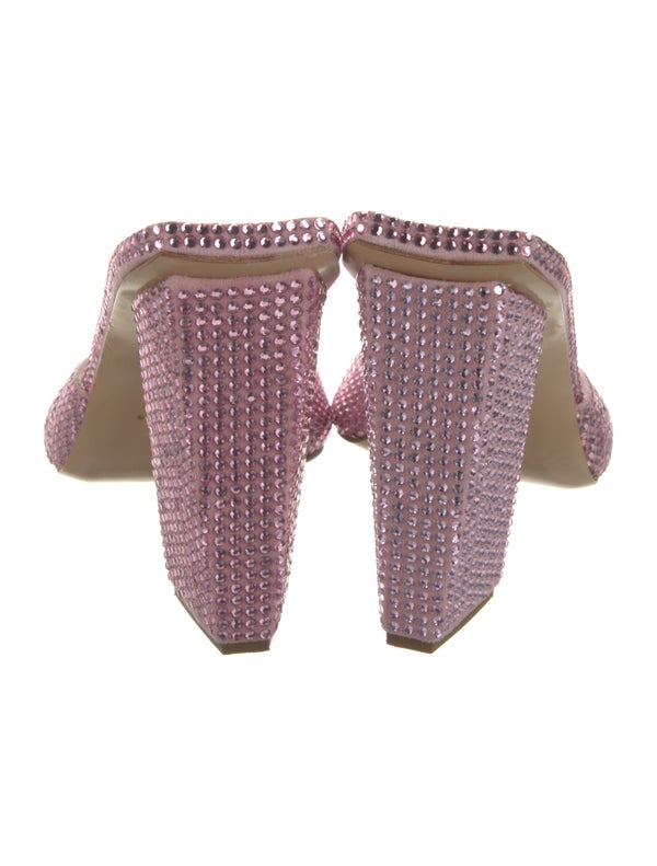 GIA/RHW Suede Crystal Embellishments Slides