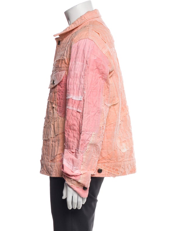 Greg Lauren Colorblock Pattern Trucker Jacket