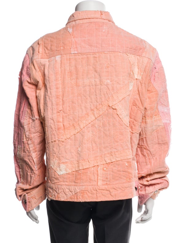 Greg Lauren Colorblock Pattern Trucker Jacket