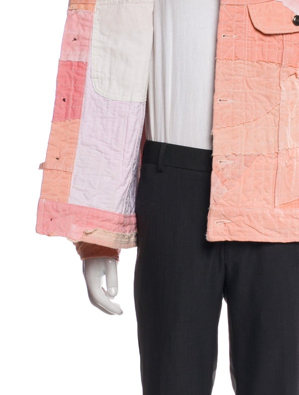 Greg Lauren Colorblock Pattern Trucker Jacket