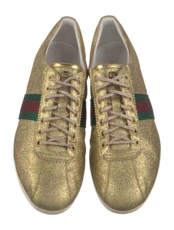 Gucci Bambi Low 'Metallic Gold Glitter' Sneakers