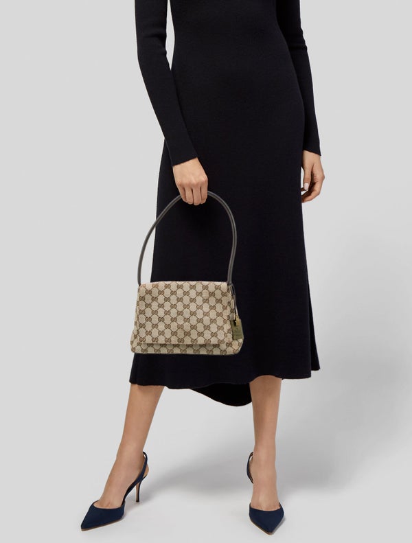 Gucci GG Canvas Shoulder Bag Vintage