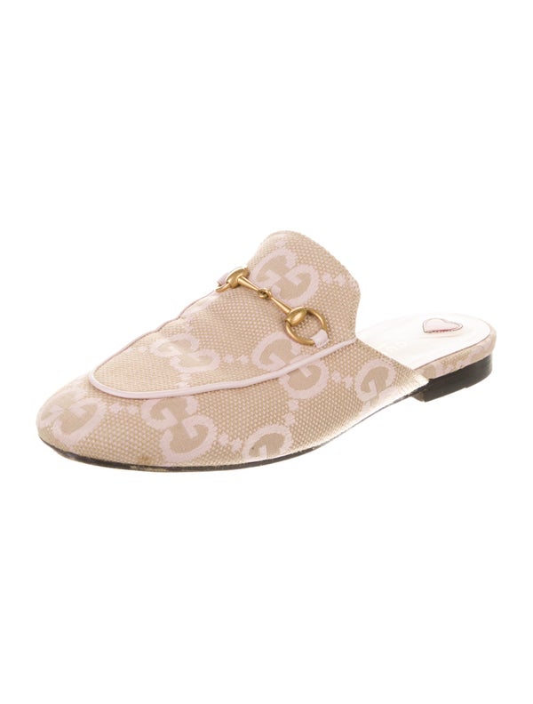 Gucci Horsebit Accent Canvas Mules