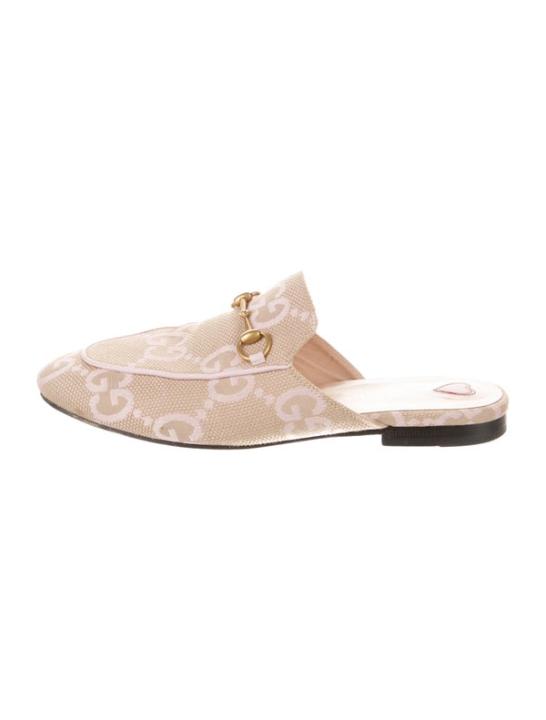 Gucci Horsebit Accent Canvas Mules